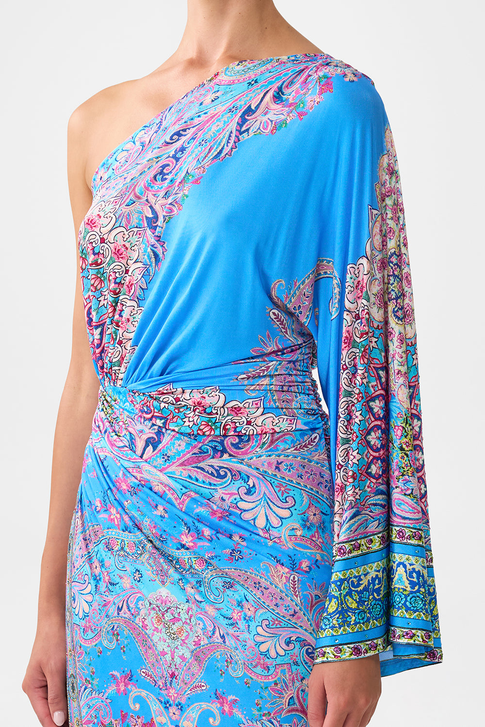 The CAMILLA ONE SHOULDER JERSEY DRESS FOOTSTEPS IN FOLKLORE