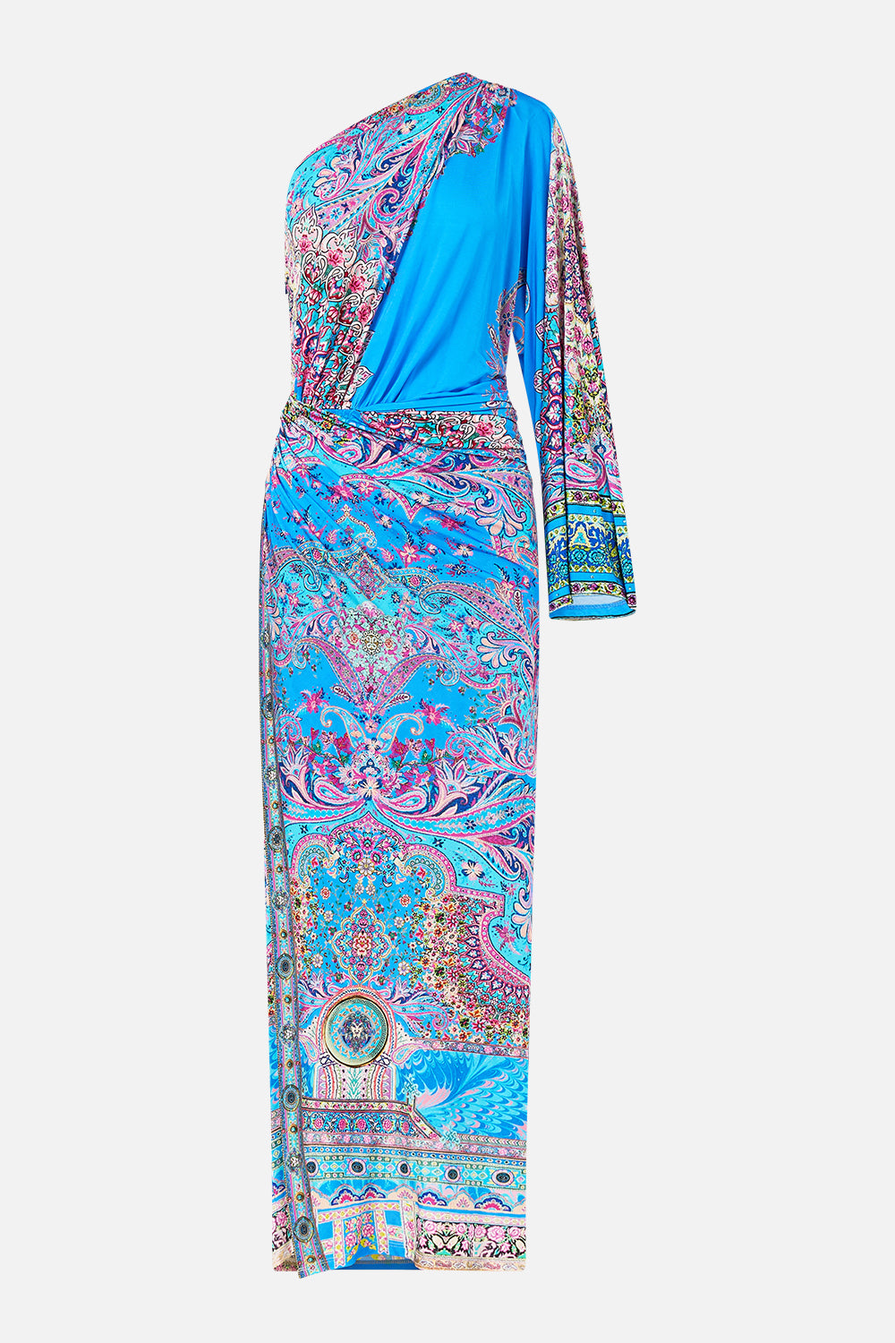 The CAMILLA ONE SHOULDER JERSEY DRESS FOOTSTEPS IN FOLKLORE