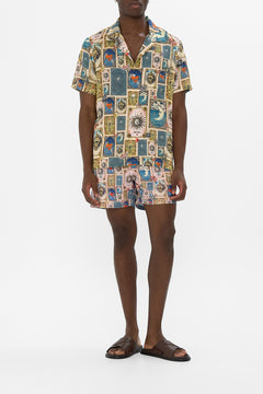 SHORT SLEEVE CAMP COLLARED SHIRT HOUSE OF HOROSCOPES