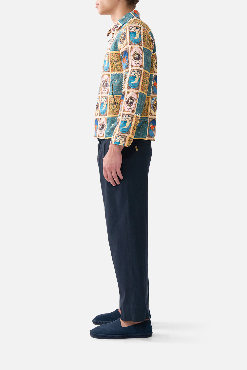 The CAMILLA PATCHWORK CROP ZIP THROUGH JACKET HOUSE OF HOROSCOPES