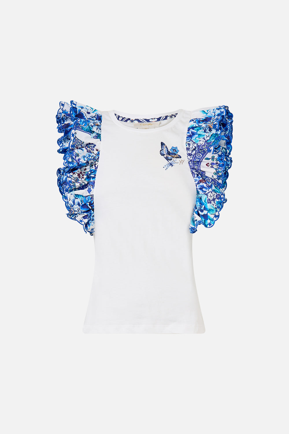 DOUBLE FRILL SLEEVE TEE A CERAMIC GARDEN