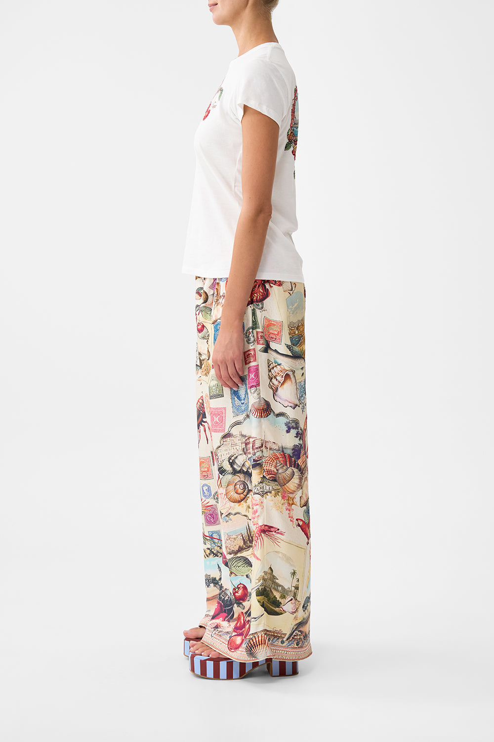 SLIM FIT ROUND NECK T-SHIRT NOTES FROM THE ROAD