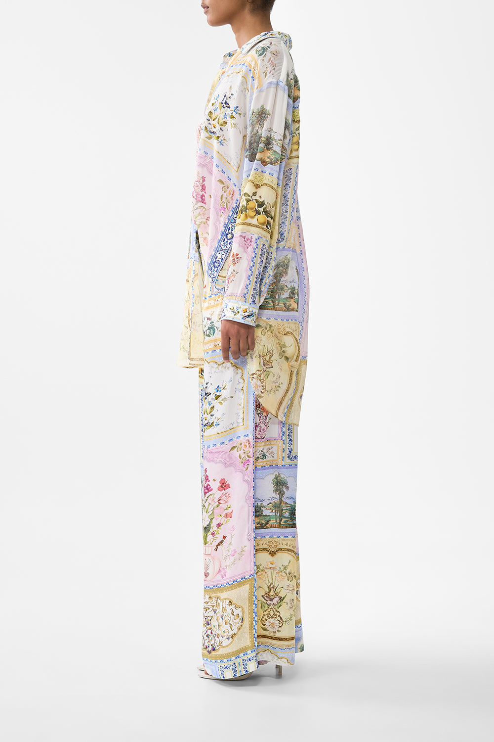 The CAMILLA WIDE LEG WAISTED PANT BOTANICAL BALLADS