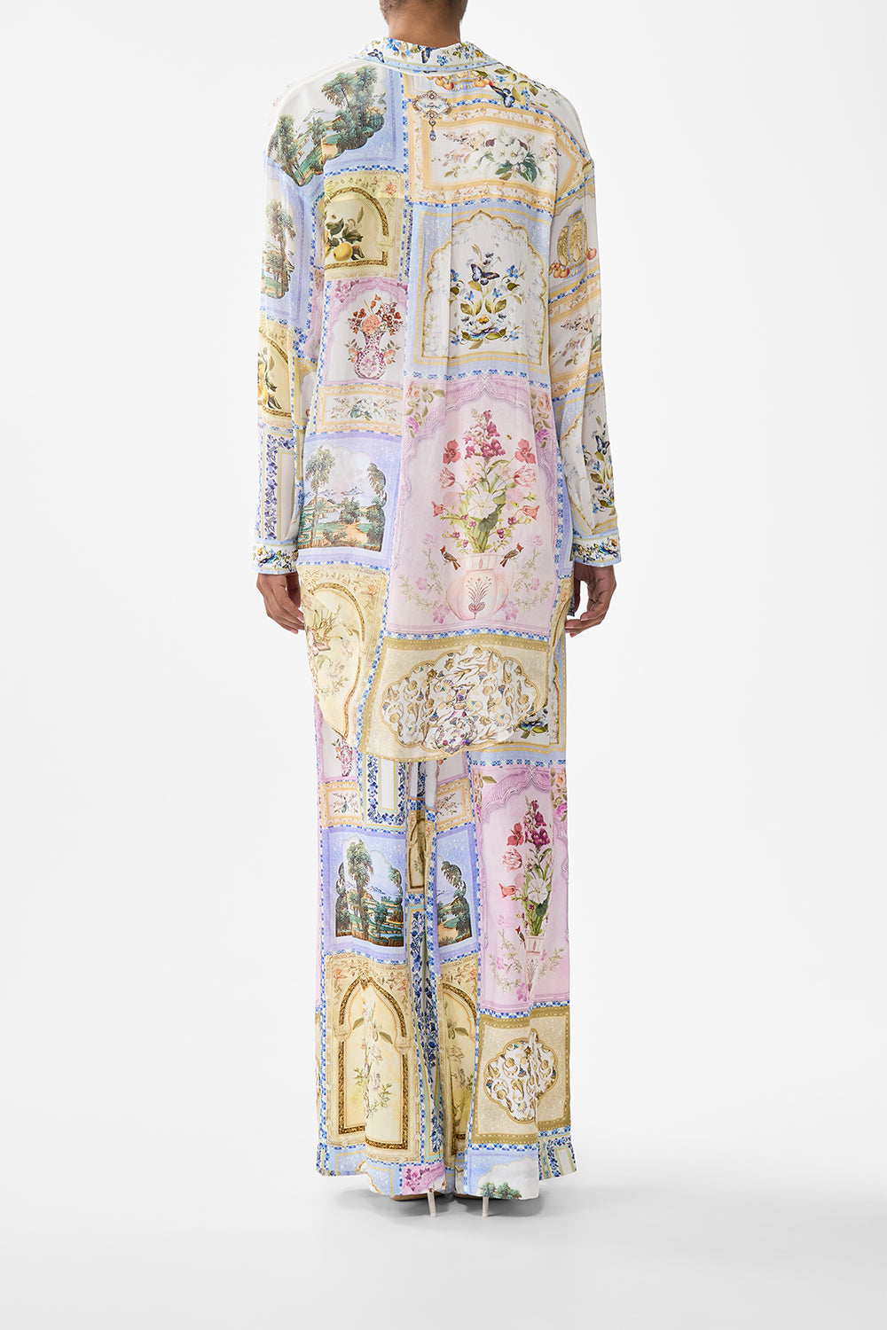 The CAMILLA WIDE LEG WAISTED PANT BOTANICAL BALLADS