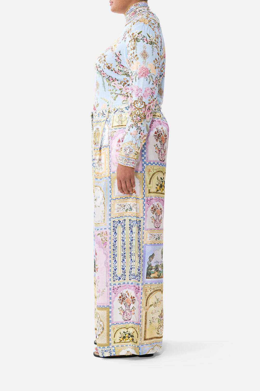 The CAMILLA WIDE LEG WAISTED PANT BOTANICAL BALLADS