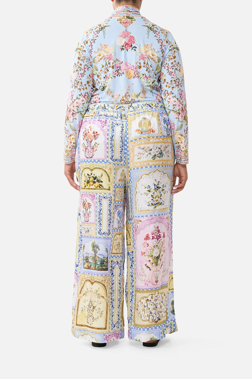 The CAMILLA WIDE LEG WAISTED PANT BOTANICAL BALLADS