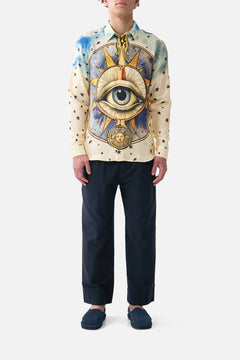 LONG SLEEVE HIDDEN PLACKET SHIRT HOUSE OF HOROSCOPES