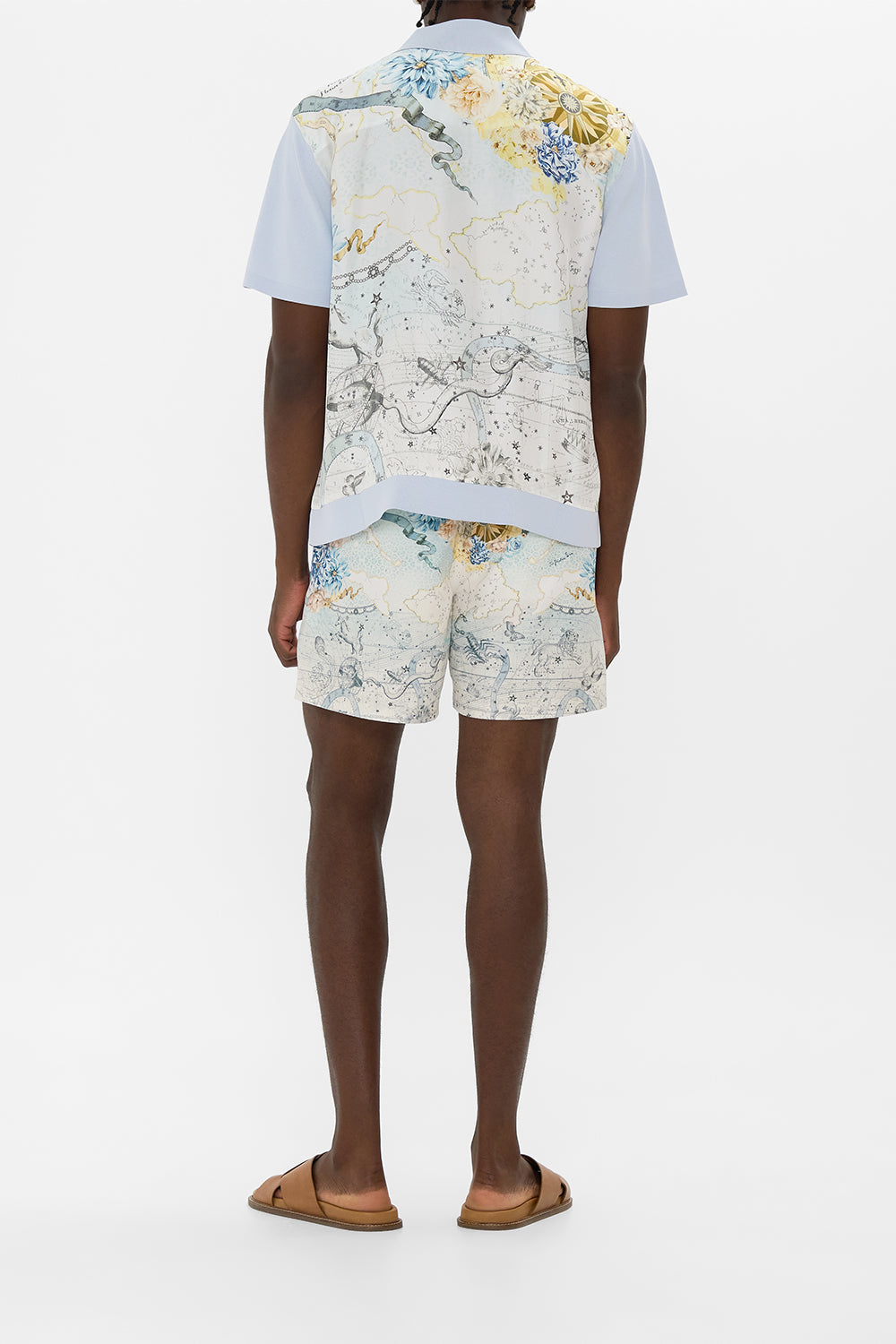 SHORT SLEEVE SILK SHIRT WITH KNIT SLEEVE MY LUCKY STARS