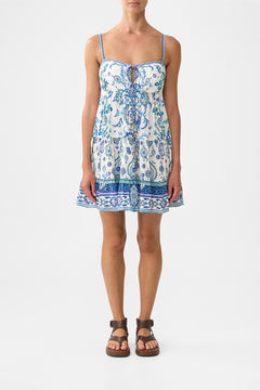 GATHERED BUST TIERED MINI DRESS ISNIK LULLABY