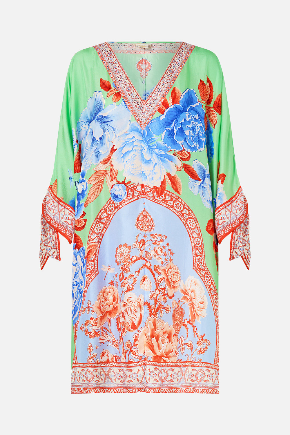 TIE SLEEVE SHORT V NECK KAFTAN TOPKAPI POP