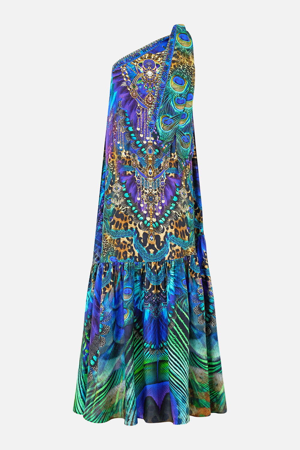 The CAMILLA TIE ONE SHOULDER DRESS COSMIC ZOOLOGY