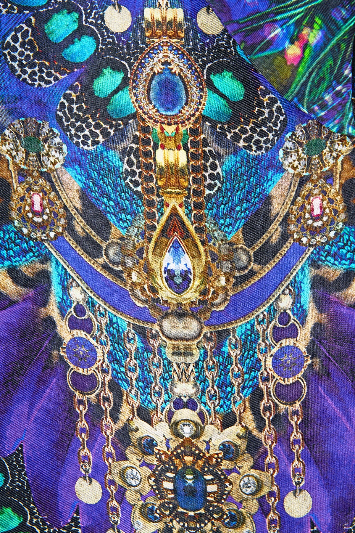 The CAMILLA TIE ONE SHOULDER DRESS COSMIC ZOOLOGY