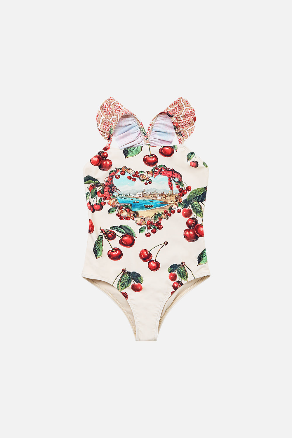 KIDS STRAIGHT NECK ONE PIECE WITH FRILL STRAPS NOTES FROM THE ROAD
