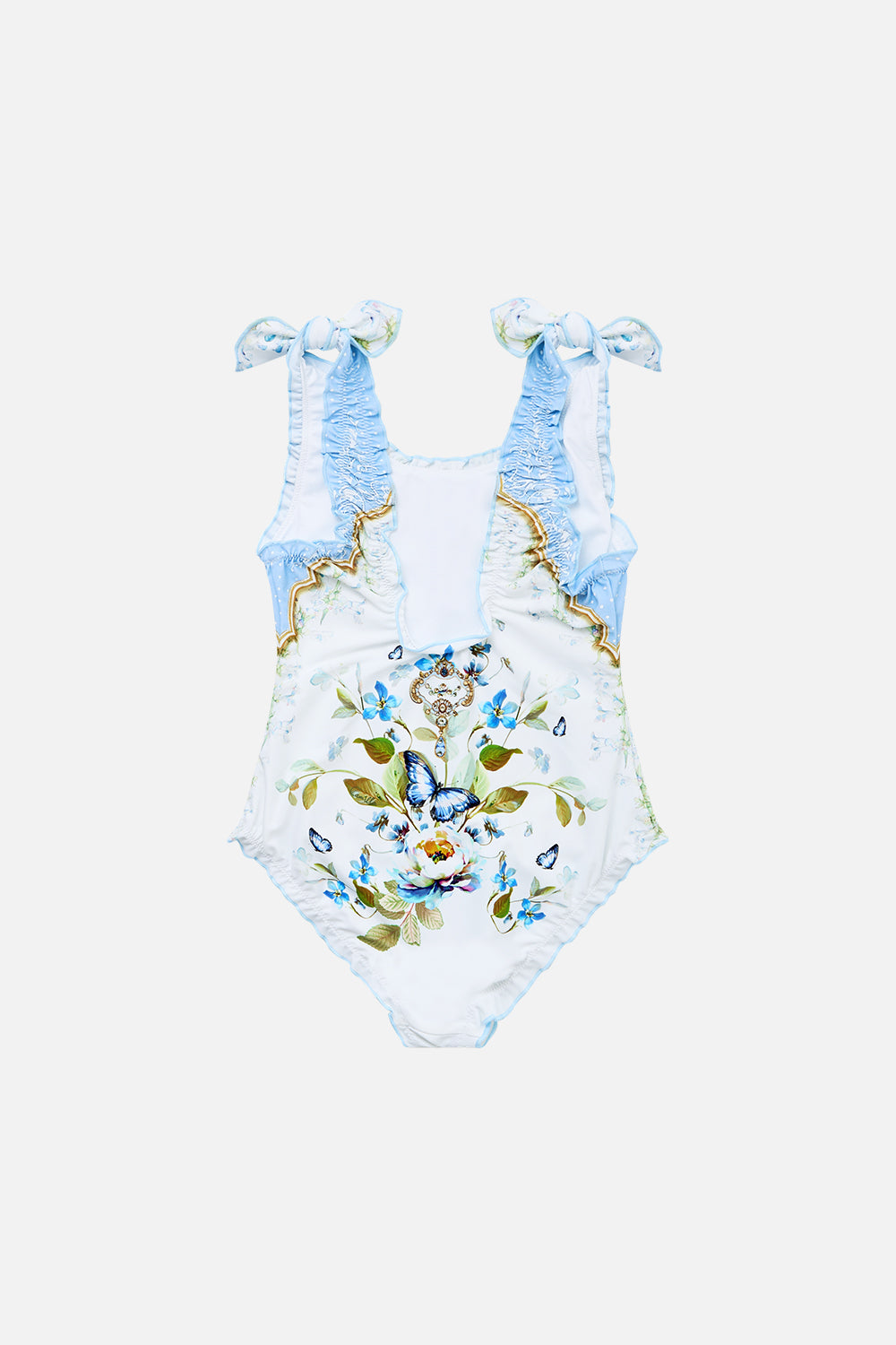 KIDS BABYLOCKED ONE PIECE WITH TIE SHOULDER BOTANICAL BALLADS