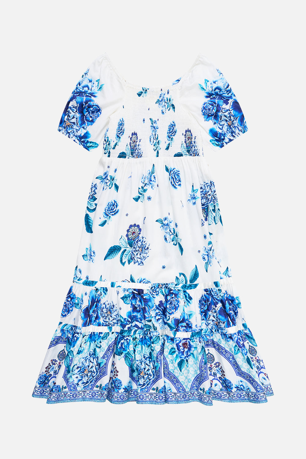 KIDS PEASANT MAXI DRESS WITH RIBBON SKIRT A CERAMIC GARDEN