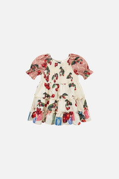 BABIES TIERED DRESS WITH PUFF SLEEVE NOTES FROM THE ROAD