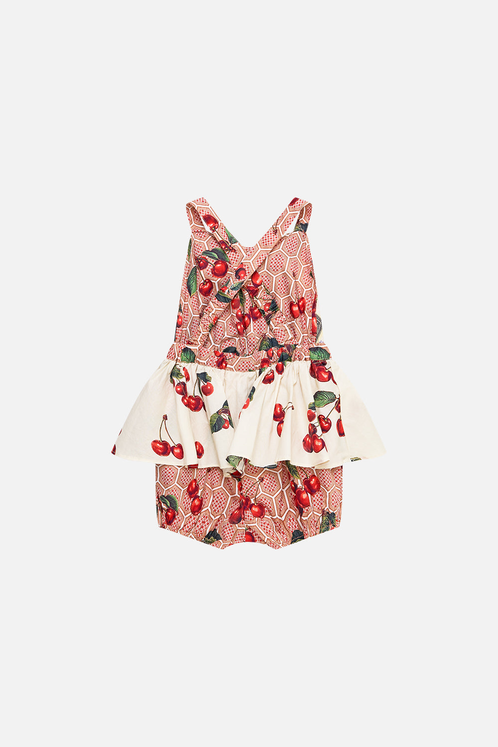The CAMILLA BABIES CROSS BACK JUMP DRESS WITH FRILL NECK NOTES FROM THE ROAD