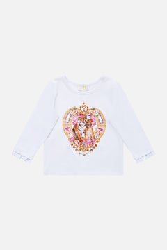 BABIES LONG SLEEVE TEE WITH FRILL CUFF TILED IN TIME