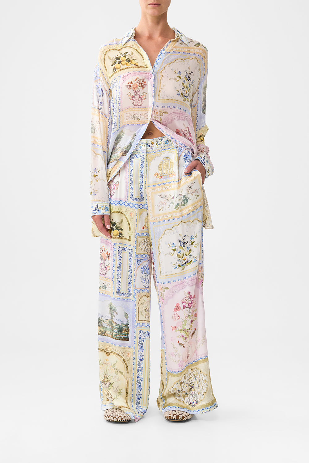 SHIRT TUNIC WITH SIDE BUTTONS BOTANICAL BALLADS