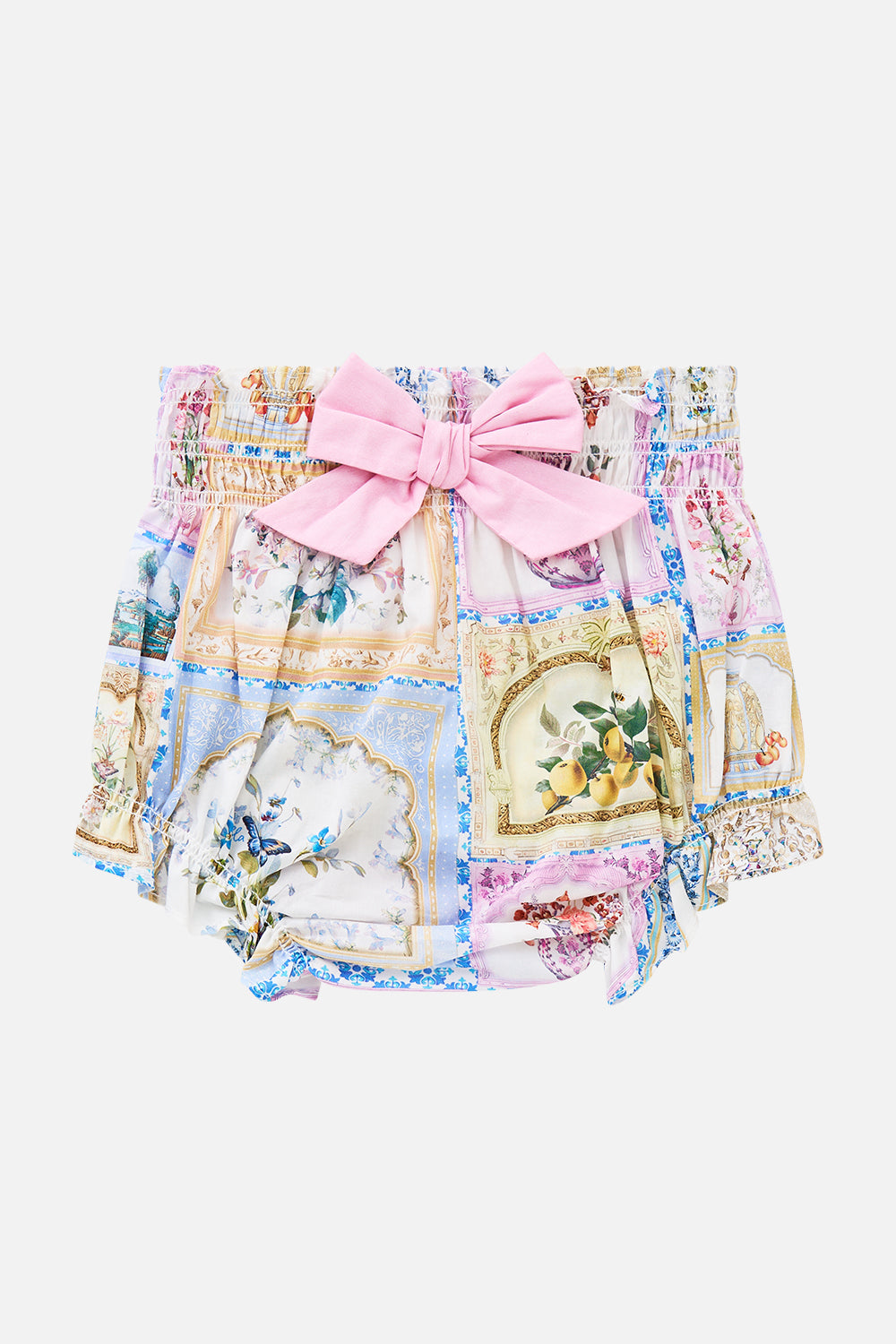 BABIES SHIRRED WAIST BLOOMER WITH BOW BOTANICAL BALLADS