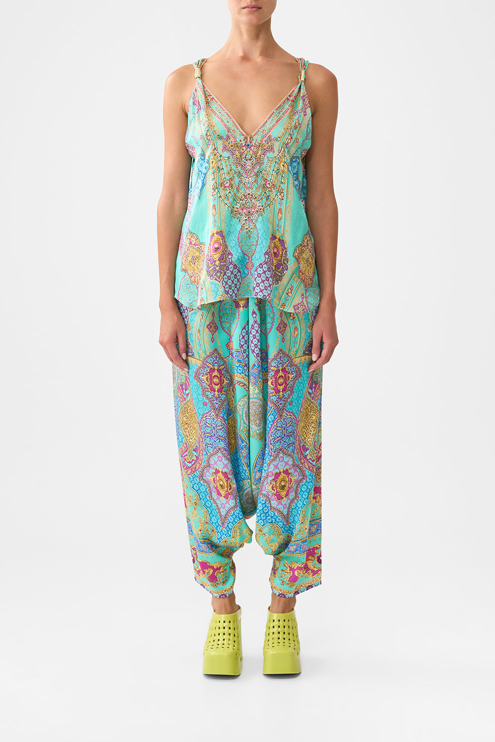 TANK TOP WITH STRAP BEAD DETAIL THE CONCUBINES CORRIDOR