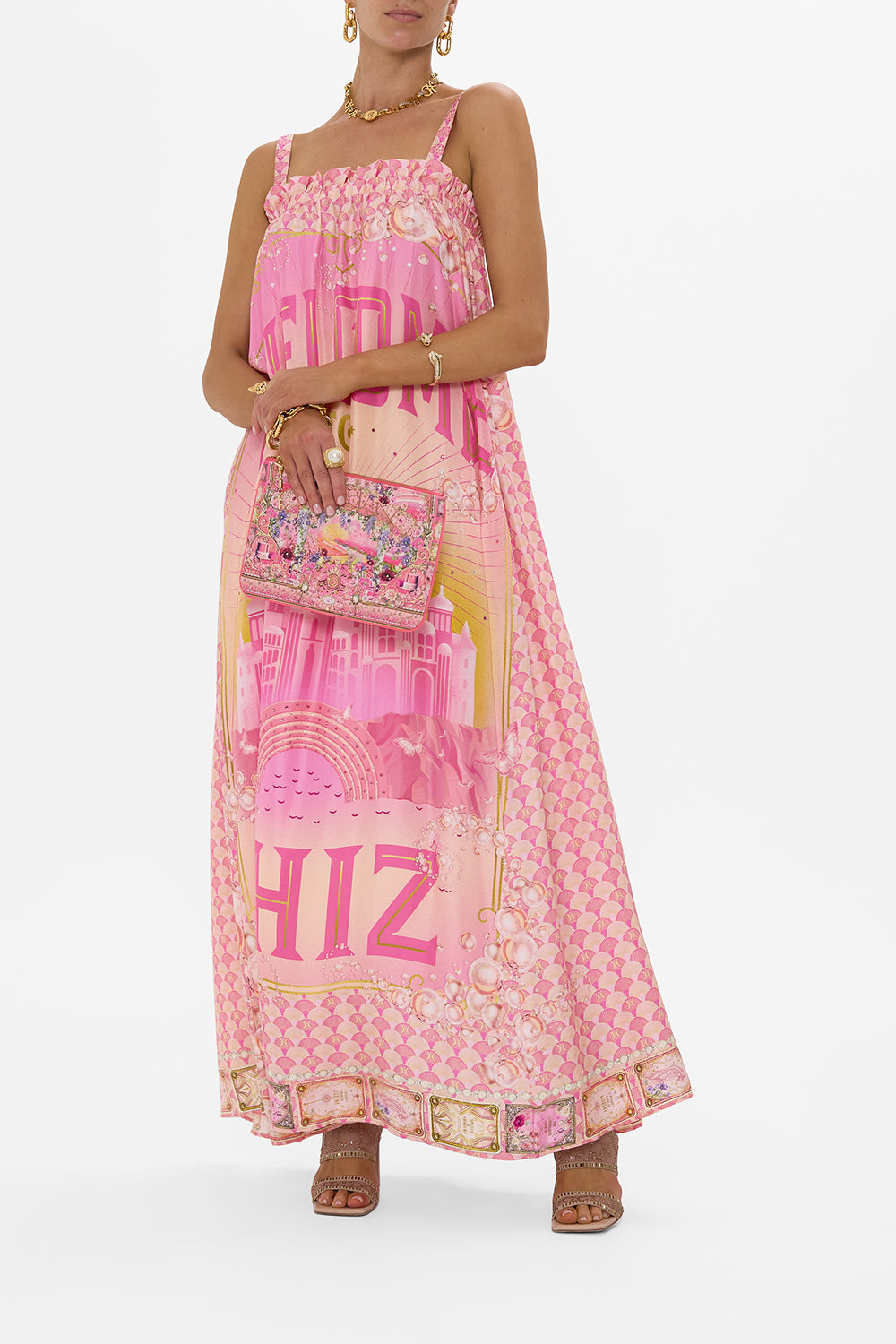 CAMILLA Small Canvas Clutch in Totally Ozmopolitan Print