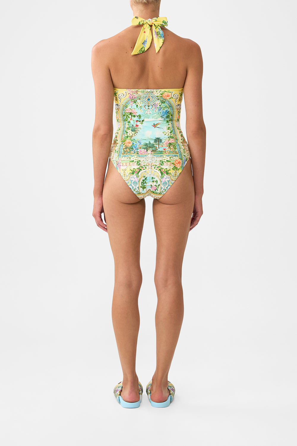 TIE FRONT HALTER ONE PIECE WITH GATHERED SIDES TALES OF TOPKAPI PALACE