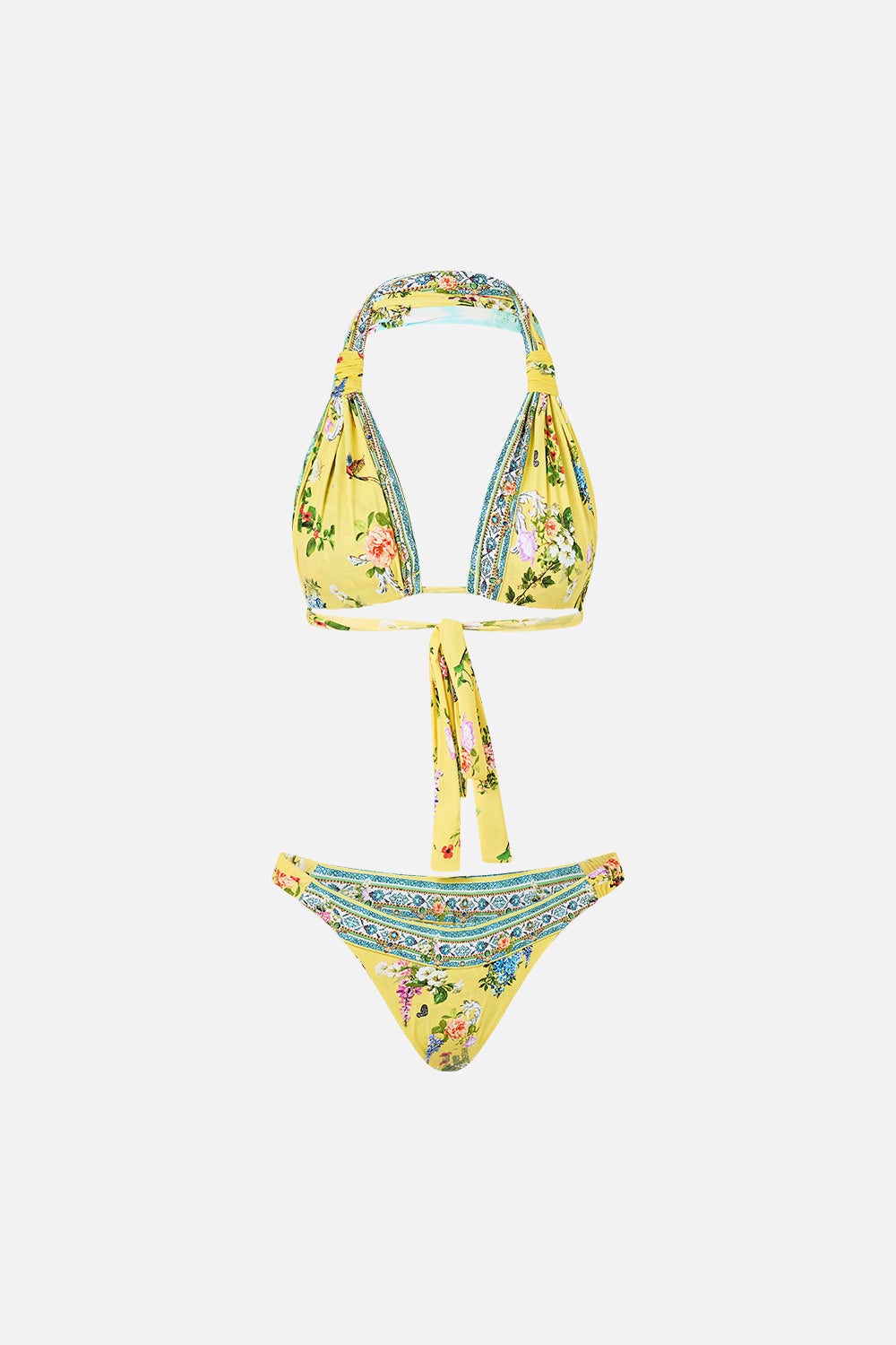 The CAMILLA REVERSIBLE GATHERED TAB HALTER BIKINI SET TALES OF TOPKAPI PALACE