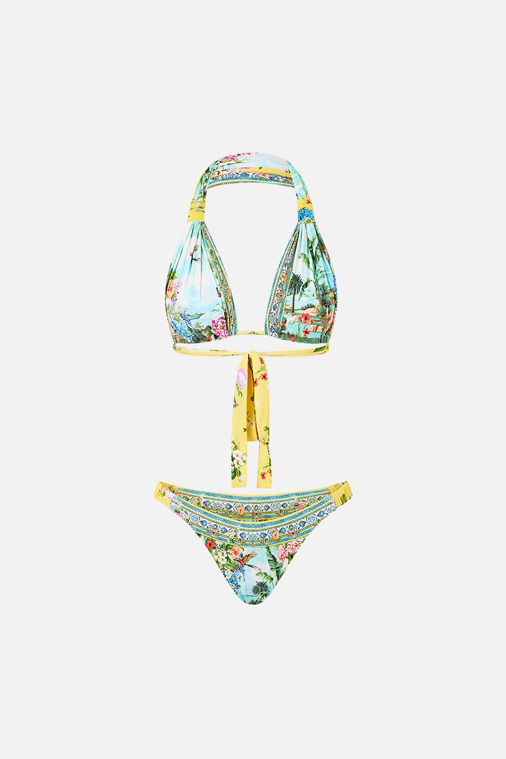 The CAMILLA REVERSIBLE GATHERED TAB HALTER BIKINI SET TALES OF TOPKAPI PALACE