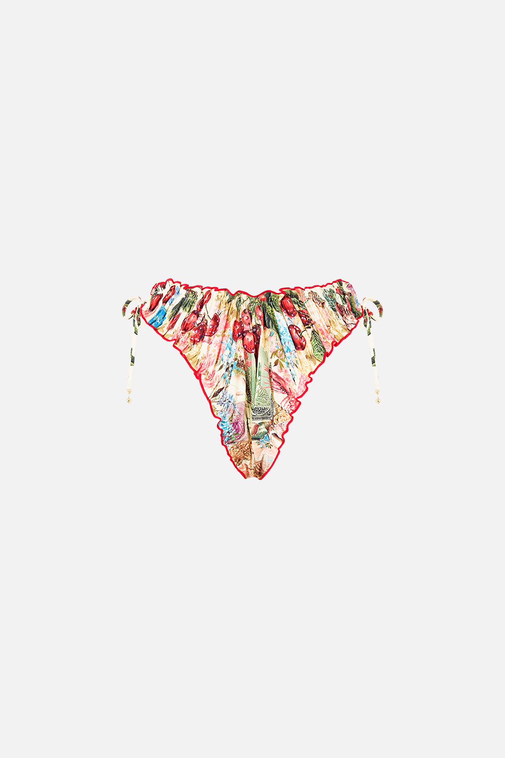 RUCHED SKIMPY BIKINI BOTTOM WITH TIE SIDES NOTES FROM THE ROAD