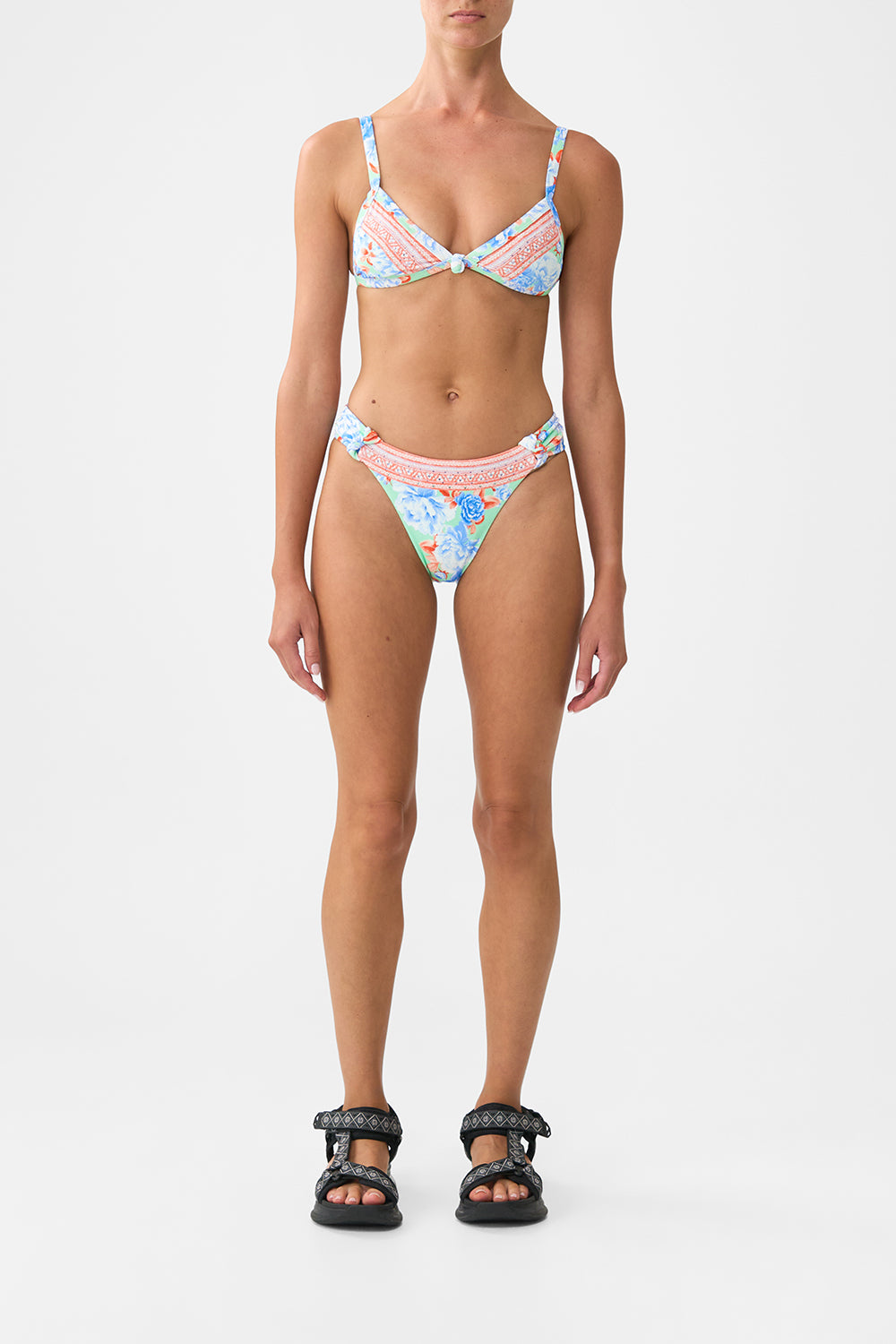 The CAMILLA REGULAR BIKINI BOTTOM WITH RUCHED KNOT SIDES TOPKAPI POPTOPKAPI POP
