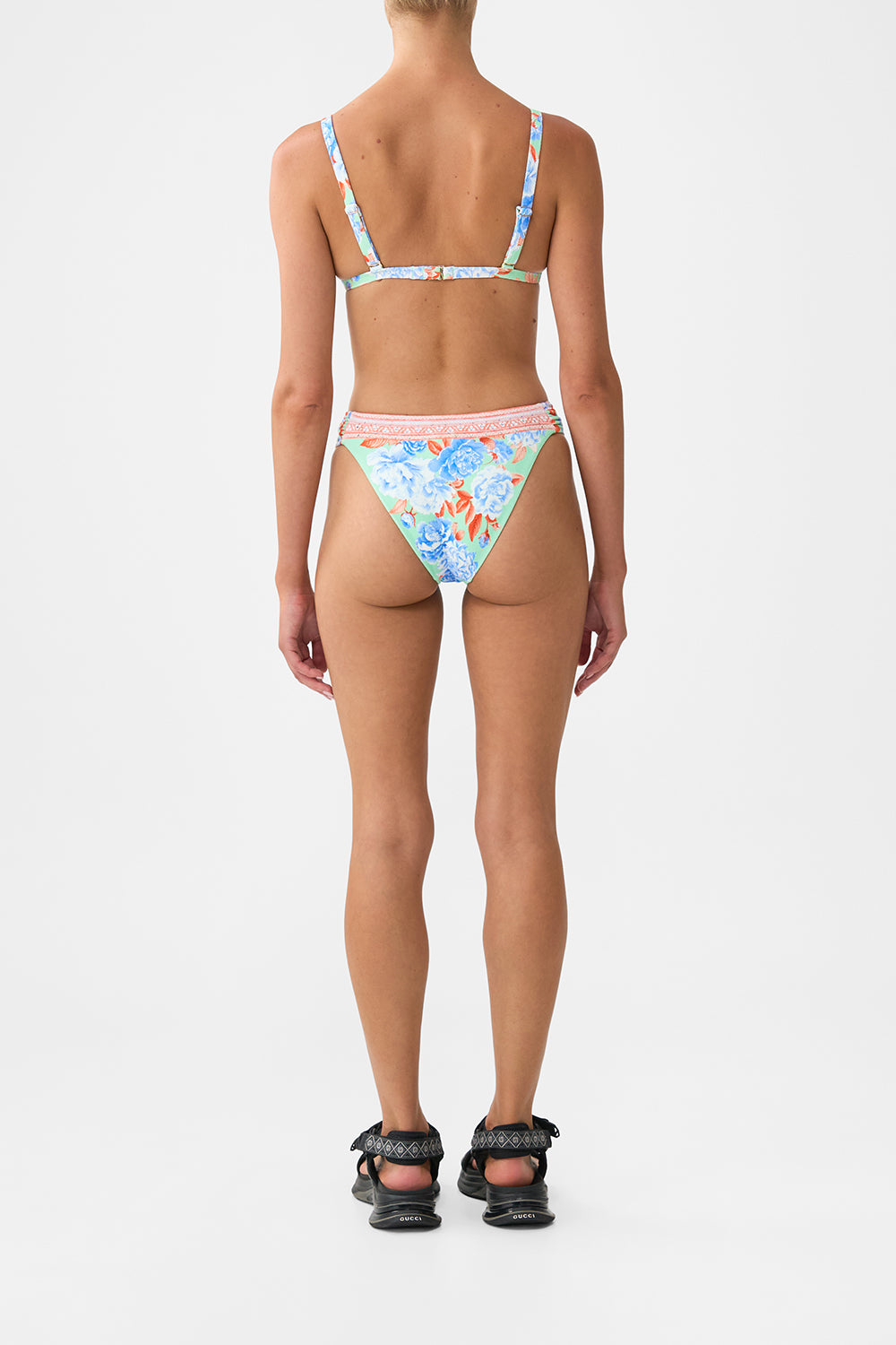 The CAMILLA REGULAR BIKINI BOTTOM WITH RUCHED KNOT SIDES TOPKAPI POP