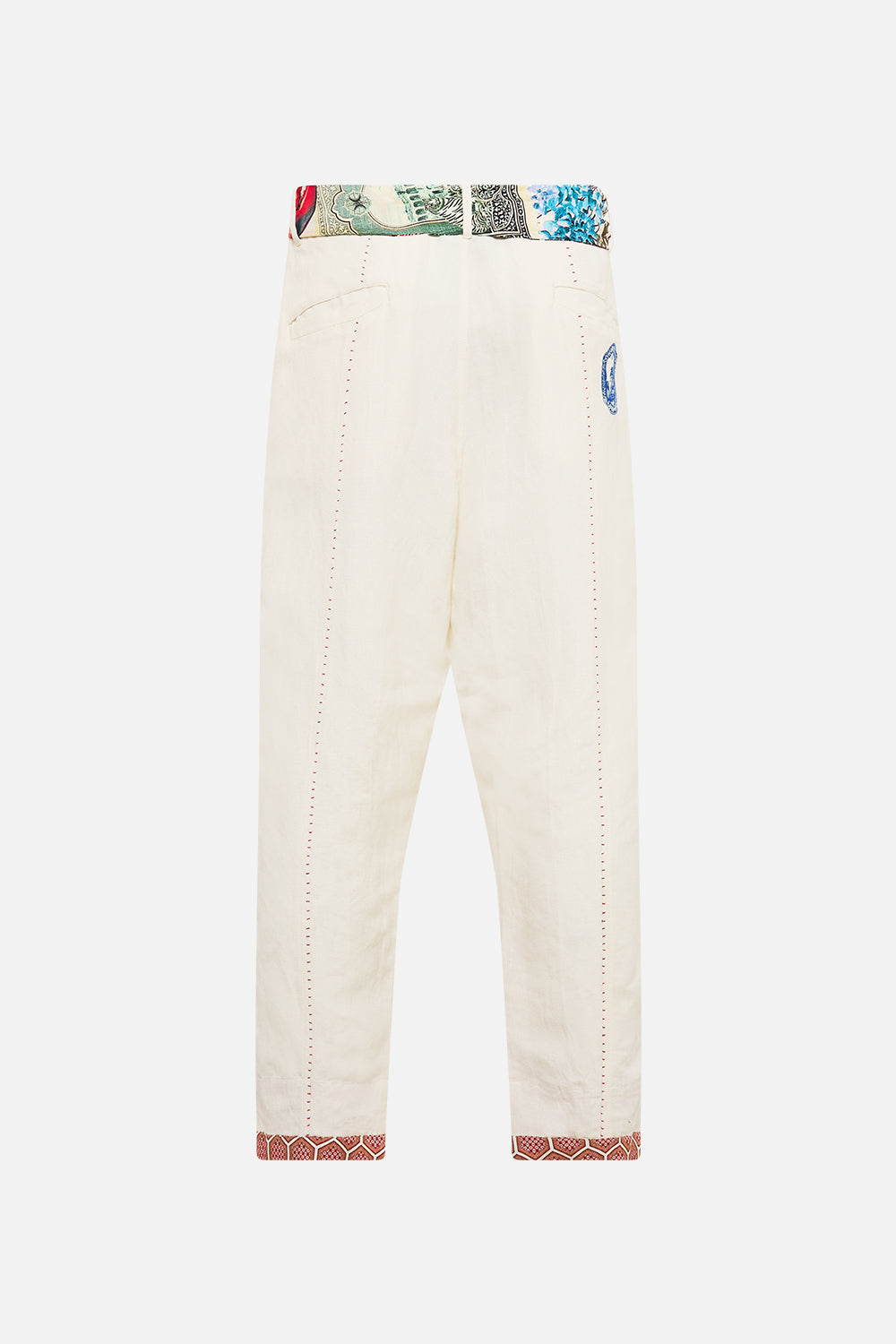 The CAMILLA RELAXED PANELLED PANT WITH SILK BELT NOTES FROM THE ROAD