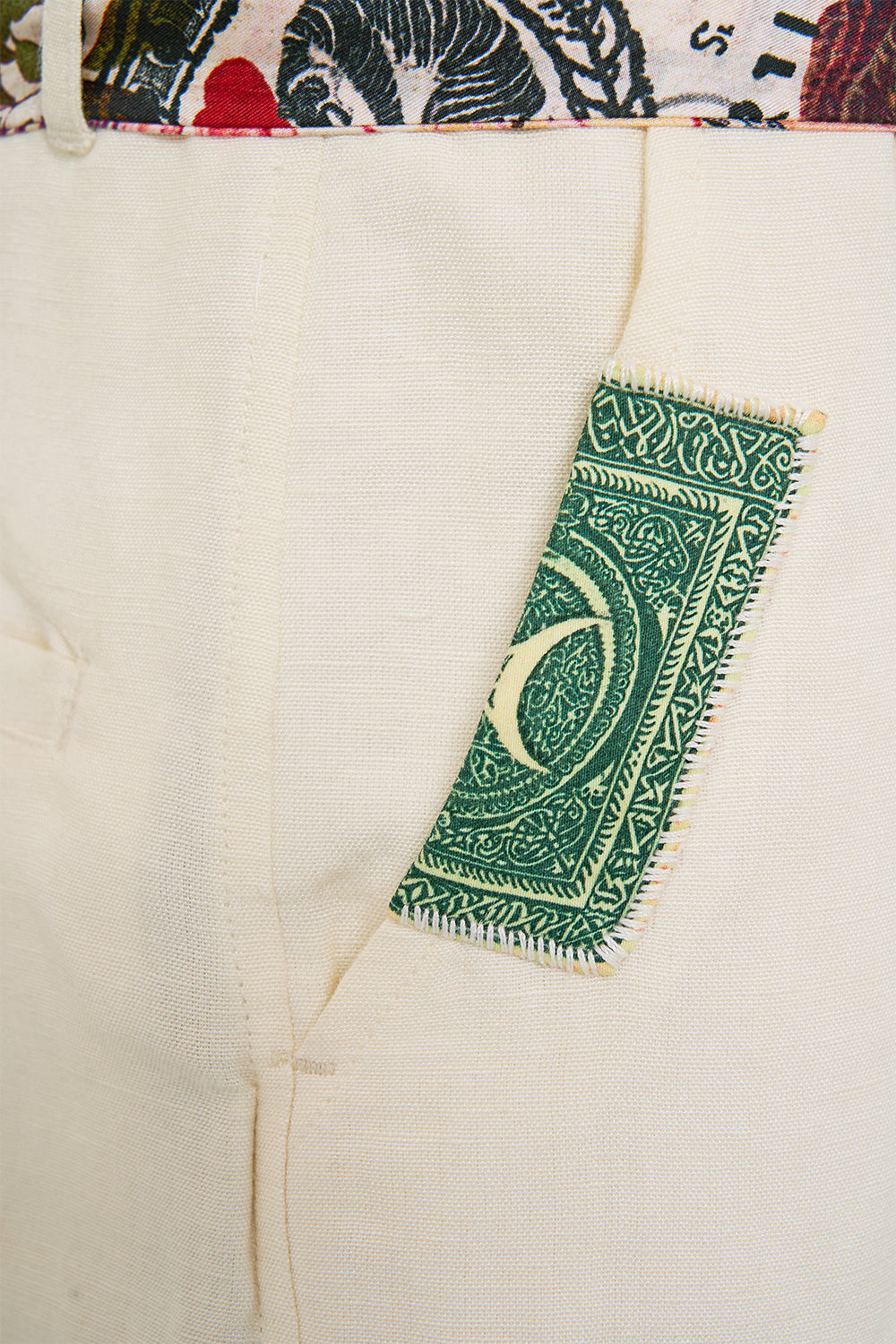 The CAMILLA RELAXED PANELLED PANT WITH SILK BELT NOTES FROM THE ROAD