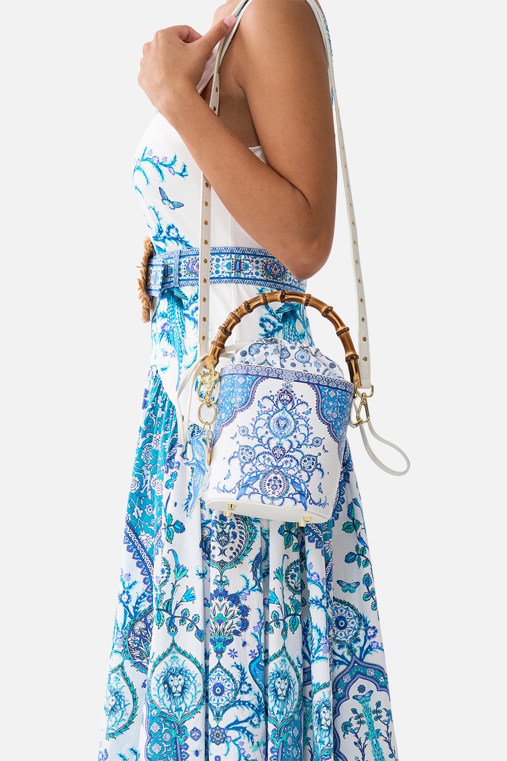 DRAWSTRING BUCKET BAG WITH KEYRING ISNIK LULLABY