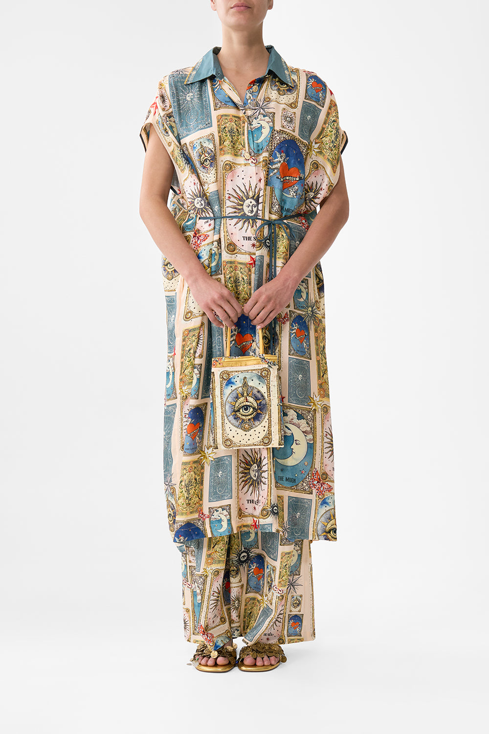 The CAMILLA EMBELLISHED MINI TOTE WITH CHAIN STRAP HOUSE OF HOROSCOPES