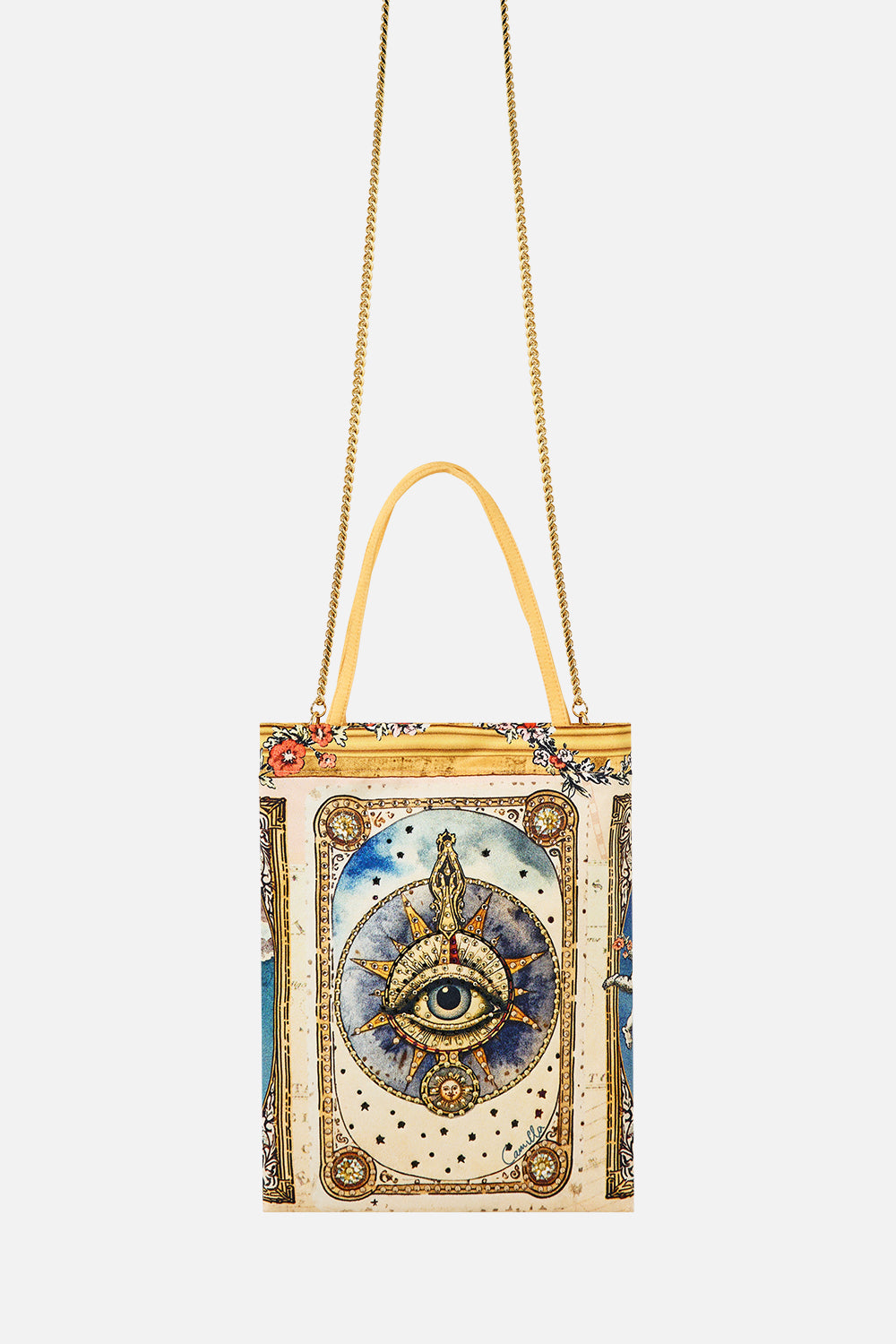 The CAMILLA EMBELLISHED MINI TOTE WITH CHAIN STRAP HOUSE OF HOROSCOPESHOUSE OF HOROSCOPES