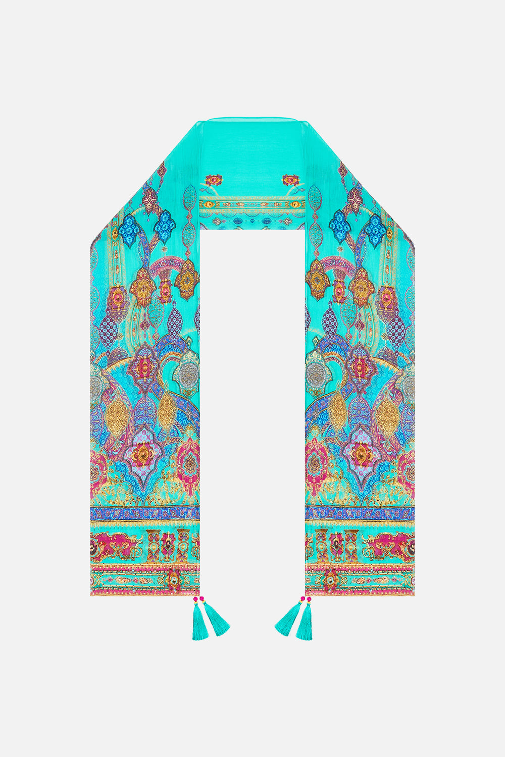 LONG SILK CRINKLE CHIFFON SCARF THE CONCUBINES CORRIDOR