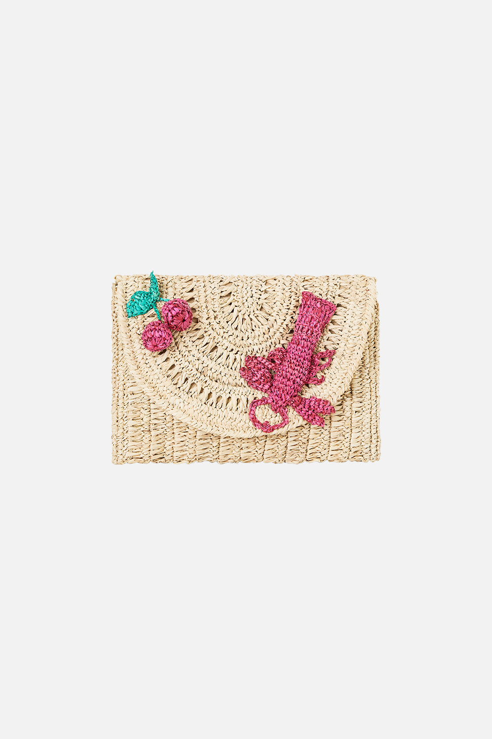 The CAMILLA RAFFIA CLUTCH NOTES FROM THE ROADNOTES FROM THE ROAD