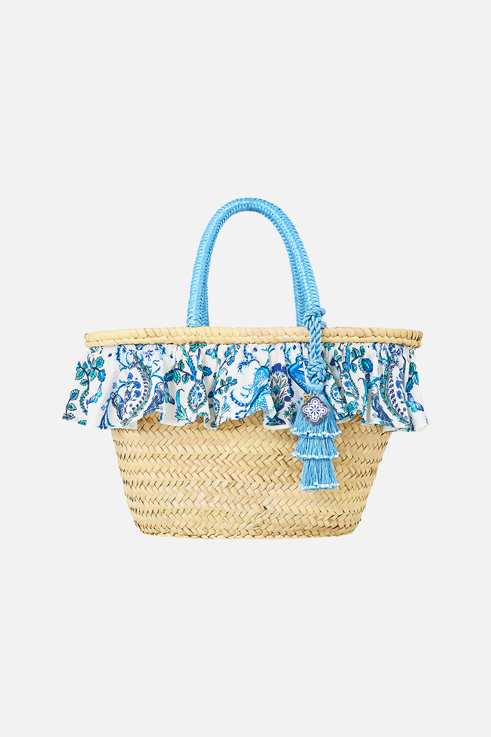 The CAMILLA RAFFIA TOTE WITH FRILL EDGE ISNIK LULLABYISNIK LULLABY