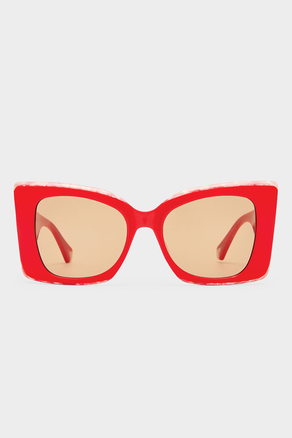 The CAMILLA WHERE'S MY VALET SUNGLASSES SOLID POPPY / IVORY MARBLE GOLD