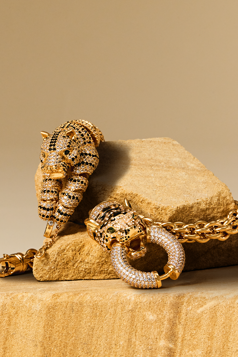 The CAMILLA FIERCE FOLKLORE CHEETAH BANGLE GOLD