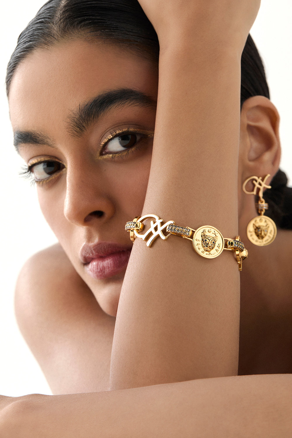 FIERCE FOLKLORE COIN BRACELET GOLD