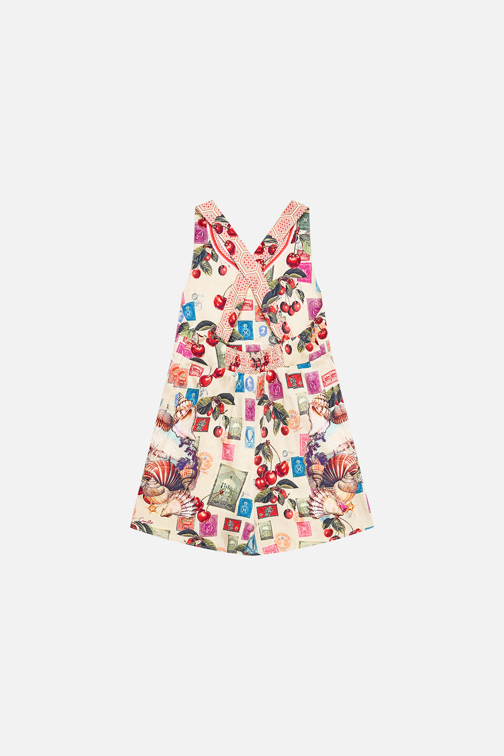 KIDS BUTTON FRONT HALTER PLAYSUIT NOTES FROM THE ROAD