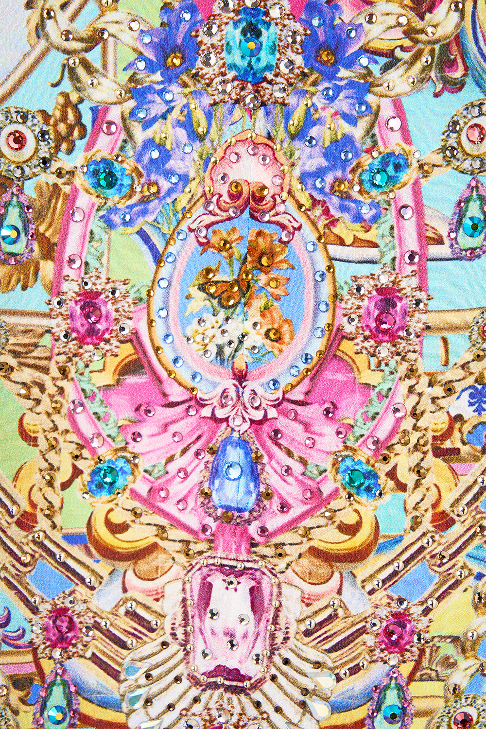 The CAMILLA Tie Sleeve Short V Neck Kaftan in our Spirit Of Santa Maria print.