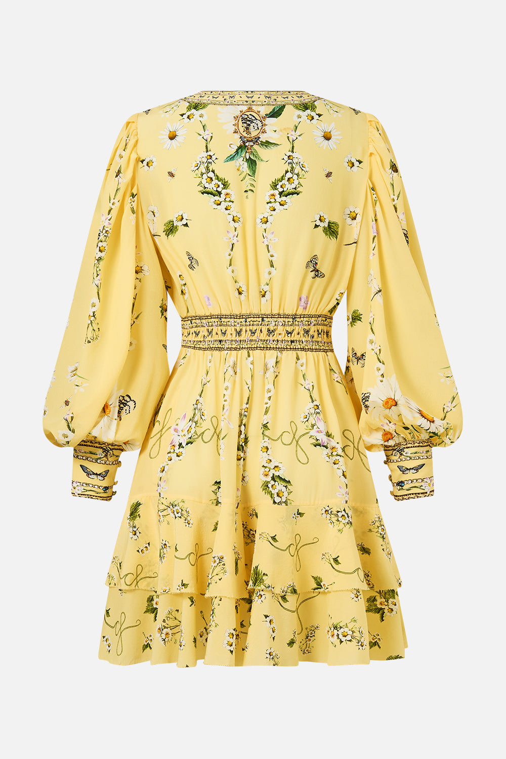 The CAMILLA Button Front Frill Dress in our Daisy Chains print.