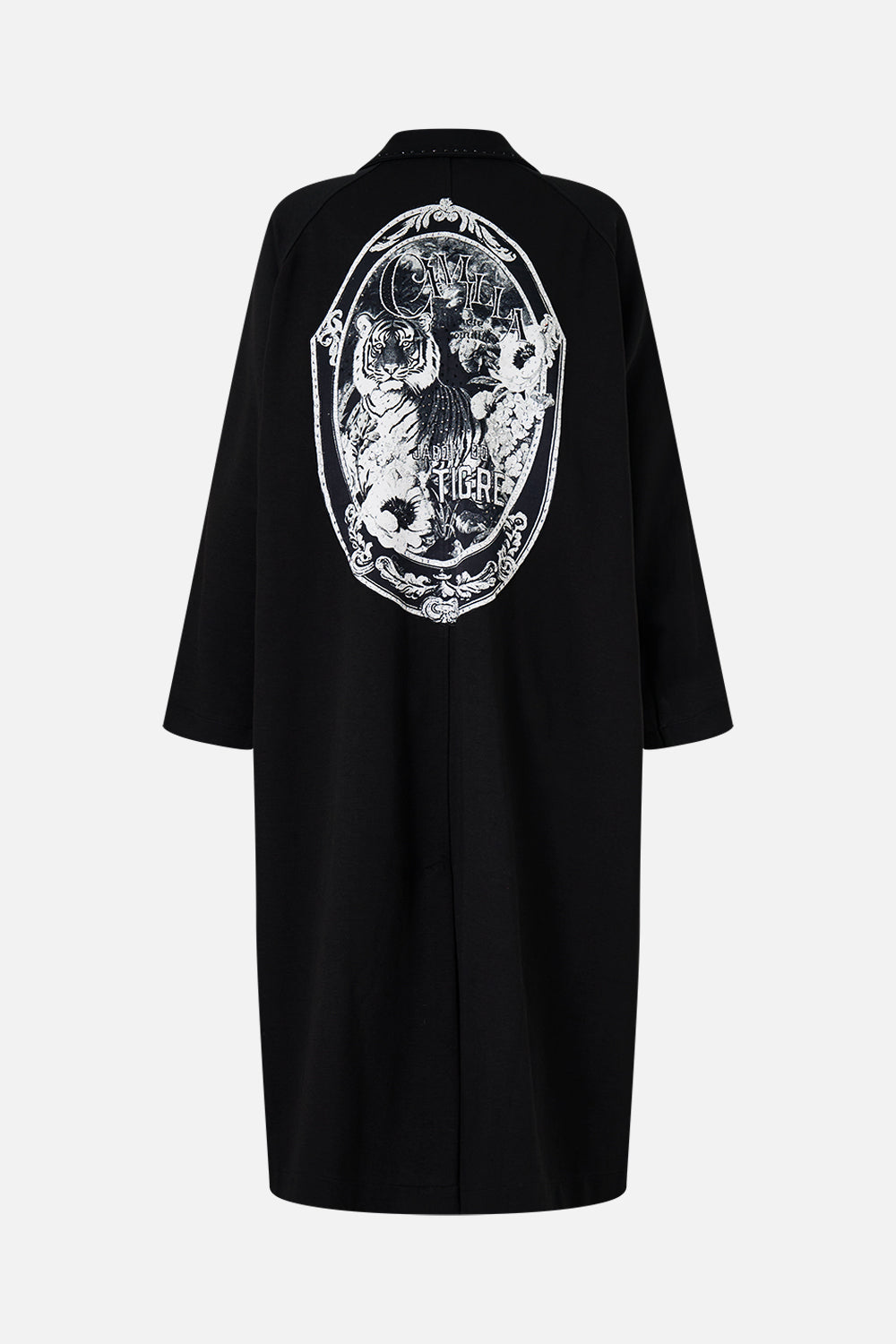 The CAMILLA Sweat-Trench Coat in our Perfumed In Porto print.