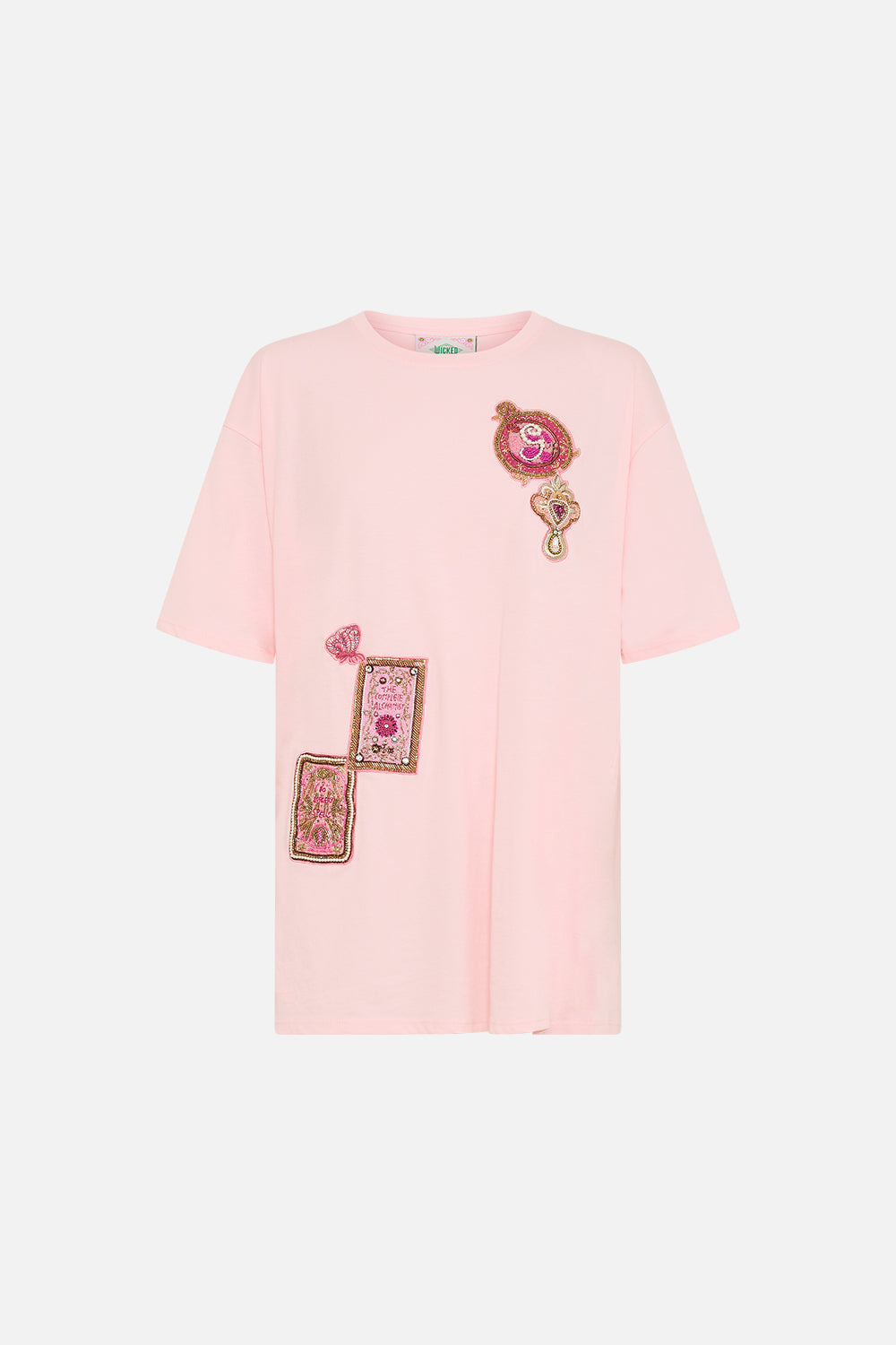 CAMILLA Oversized Band Tee- Pink in Totally Ozmopolitan Print