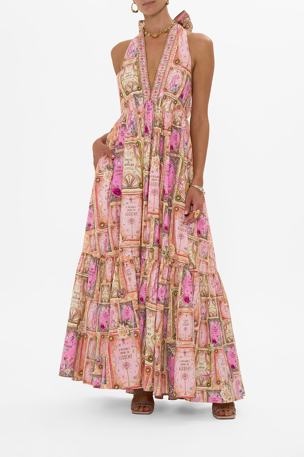 CAMILLA Ruffle Hem Halter Dress Totally Ozmopolitan