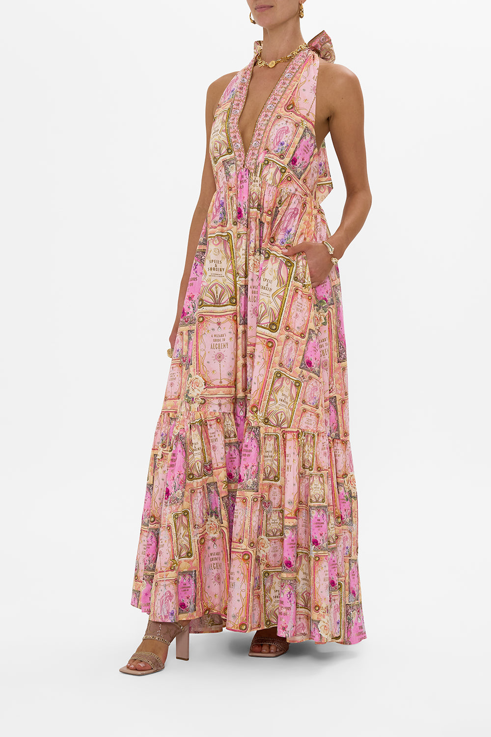 CAMILLA Ruffle Hem Halter Dress Totally Ozmopolitan